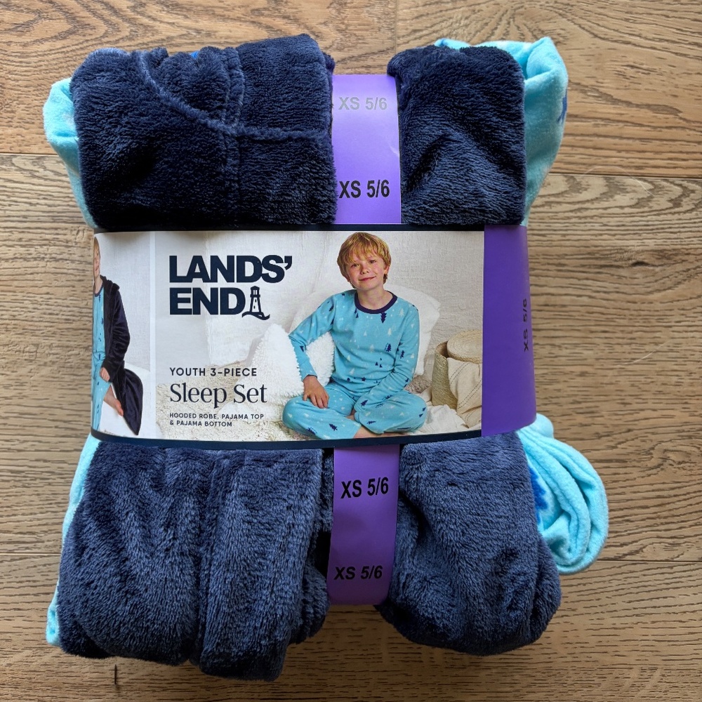 NWT Lands' End 3-Piece Sleep Set - Size 5/6